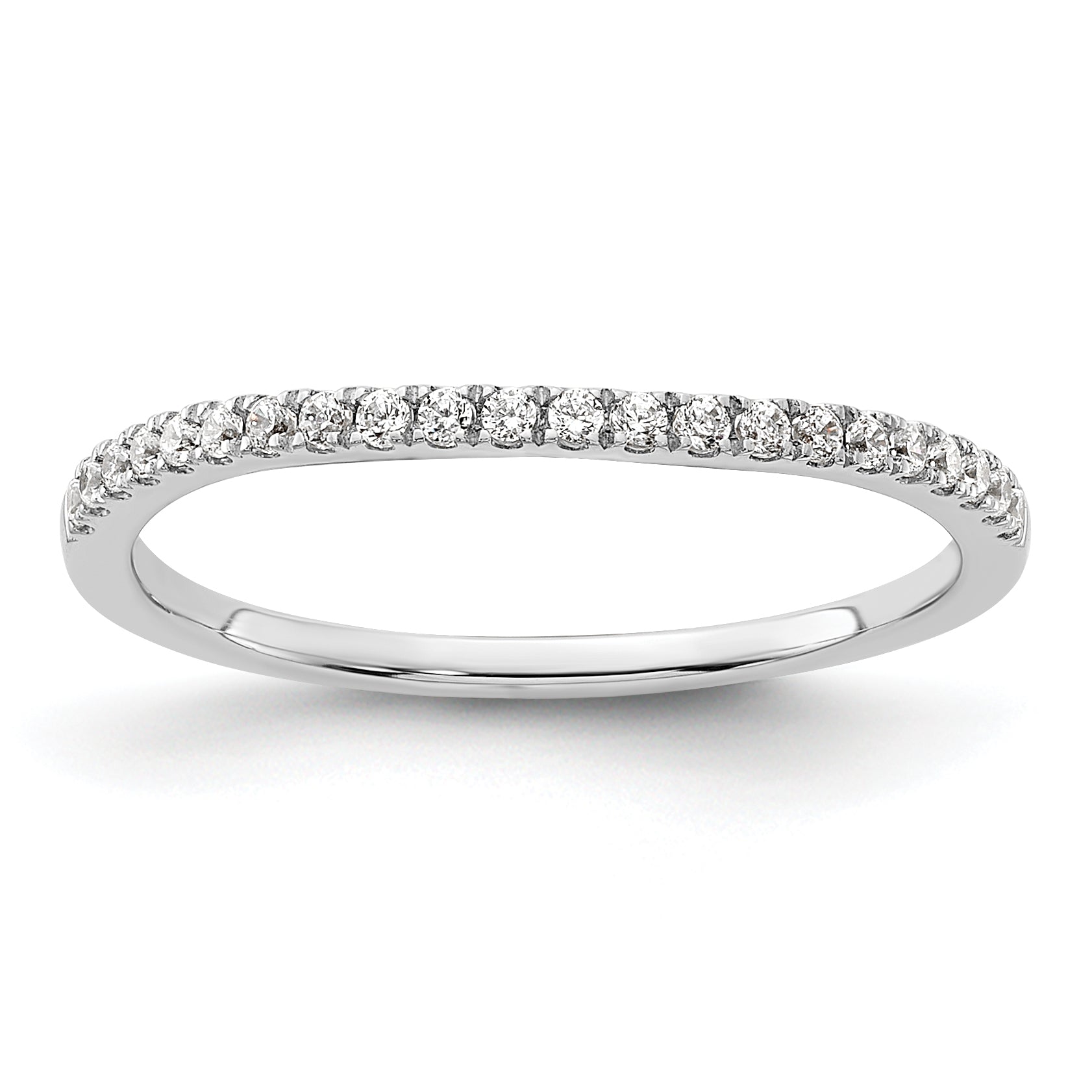 14k White Gold 1/6 carat Lab Grown Diamond VS/SI+ G+ Complete Wedding Band Main image
