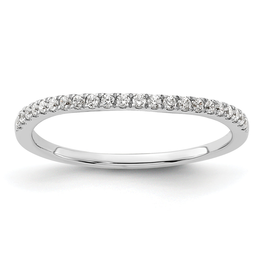 14k White Gold 1/6 carat Lab Grown Diamond VS/SI+ G+ Complete Wedding Band