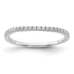 14k White Gold 1/6 carat Lab Grown Diamond VS/SI+ G+ Complete Wedding Band