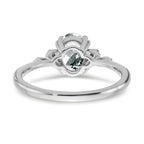 Sterling Silver Rhodium-plated White Topaz and Diamond Ring