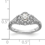 14k White Gold 5/8 carat Lab Grown Diamond VS/SI+ G+ Round Complete Shared Prong Engagement Ring