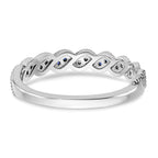 14k White Gold Tanzanite and Diamond Twist Band