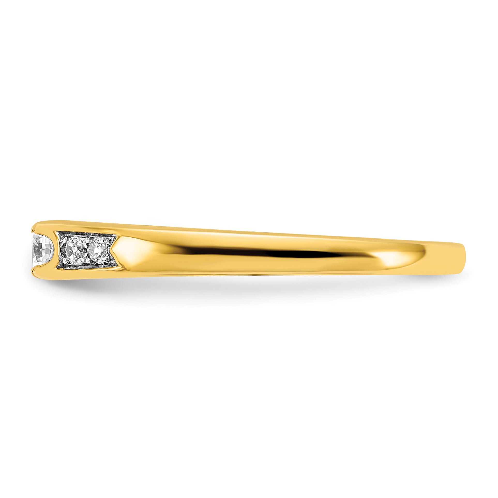 14K Lab Grown Diamond VS/SI+ G+ Petite Engagement Ring