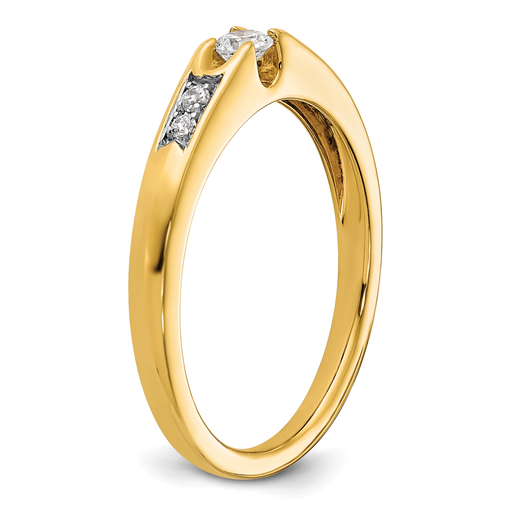 14K Lab Grown Diamond VS/SI+ G+ Petite Engagement Ring