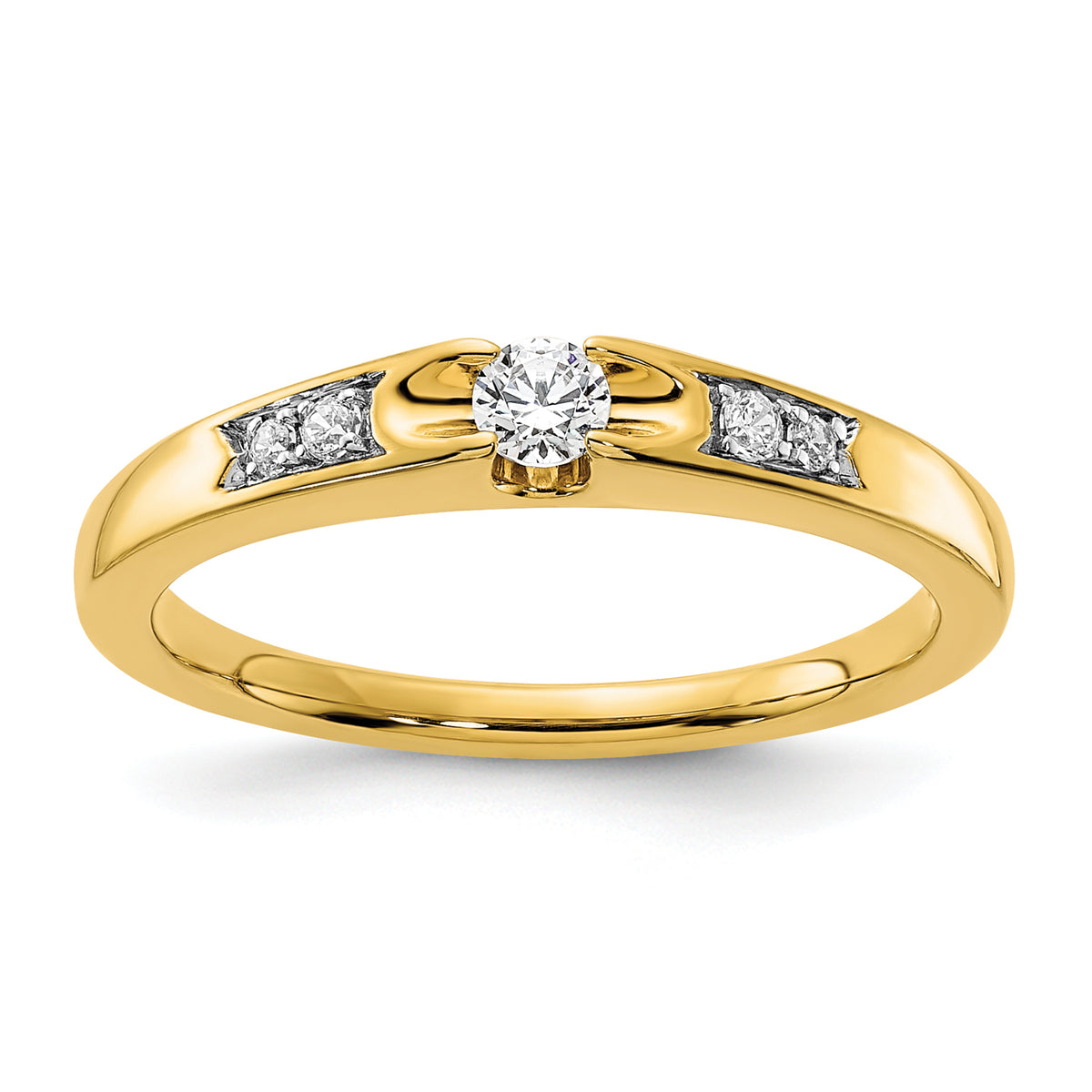 14K Lab Grown Diamond VS/SI+ G+ Petite Engagement Ring