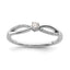 First Promise 14k White Gold 1/8 carat Lab Grown Diamond VS/SI+ G+ Complete Petite Engagement Ring