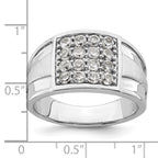 14k White Gold 1 1/2 carat Lab Grown Diamond VS/SI+ G+ Cluster Men's Ring