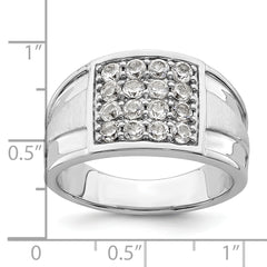 14k White Gold 1 1/2 carat Lab Grown Diamond VS/SI+ G+ Cluster Men's Ring