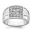 14k White Gold 1 1/2 carat Lab Grown Diamond VS/SI+ G+ Cluster Men's Ring