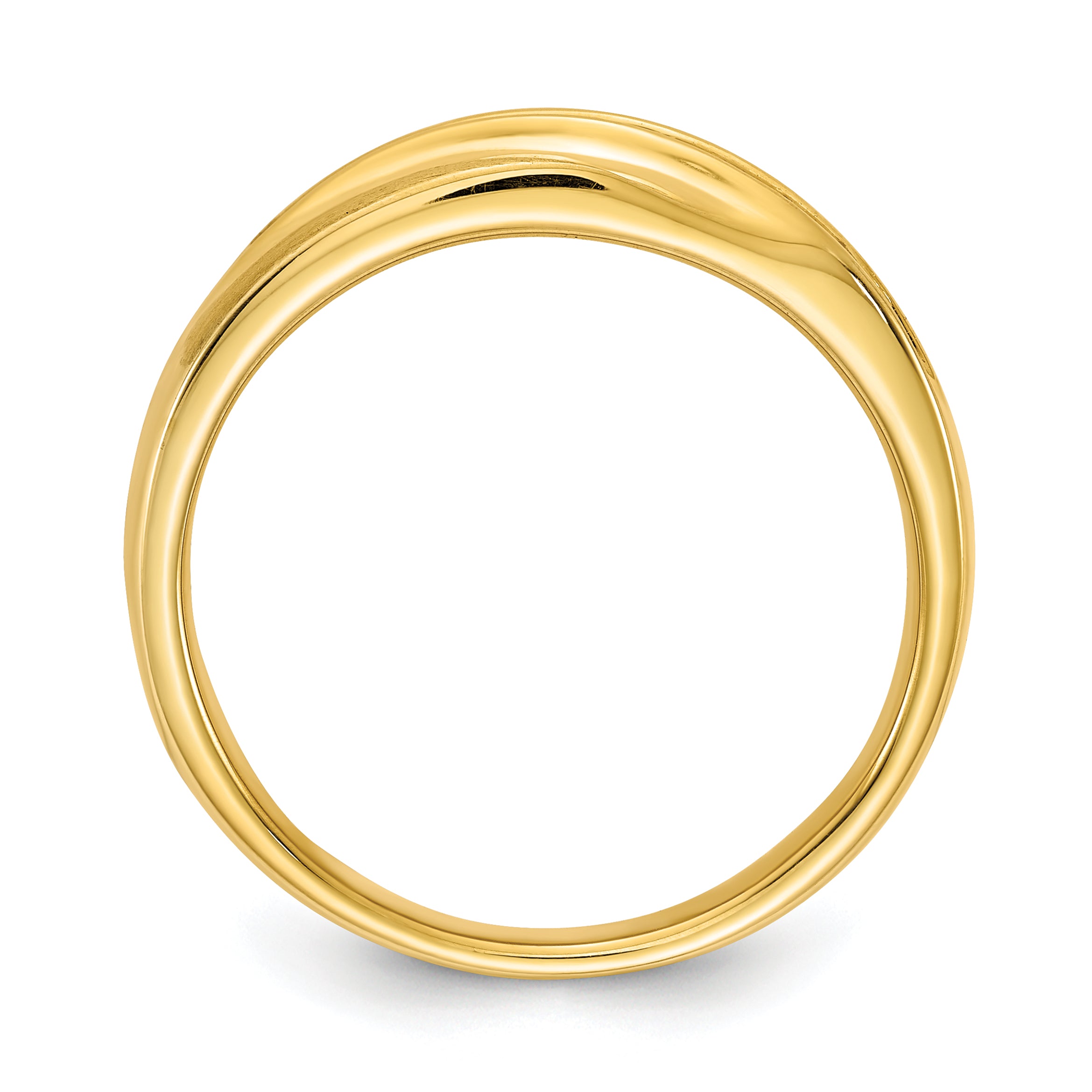 14K Lab Grown VS/SI+ G+ Dia Polished & Satin Men's Band