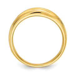 14K Lab Grown VS/SI+ G+ Dia Polished & Satin Men's Band