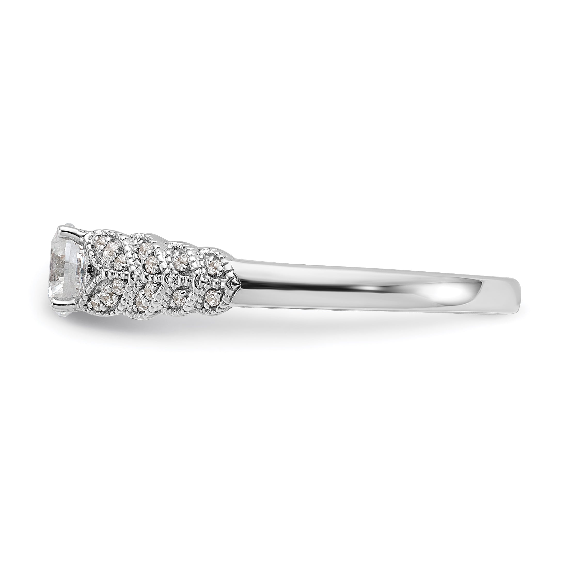 10K White Gold Lab Grown Diamond VS/SI+ G+ Complete Engagement Ring