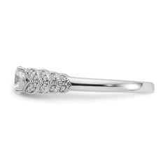10K White Gold Lab Grown Diamond VS/SI+ G+ Complete Engagement Ring