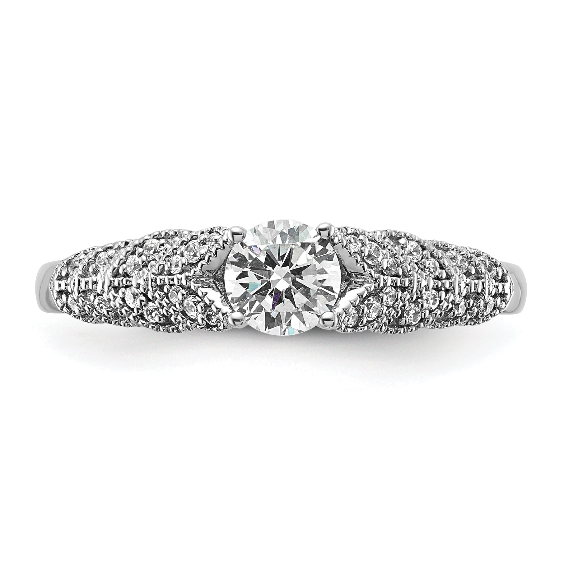 10K White Gold Lab Grown Diamond VS/SI+ G+ Complete Engagement Ring