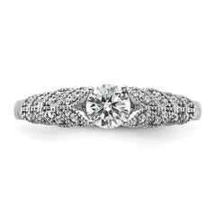 10K White Gold Lab Grown Diamond VS/SI+ G+ Complete Engagement Ring