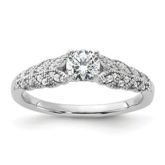 10K White Gold Lab Grown Diamond VS/SI+ G+ Complete Engagement Ring