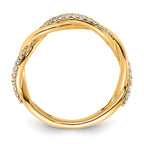 14K Polished Diamond Fashion Ring