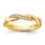 14K Polished Diamond Fashion Ring
