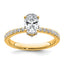 Oval Lab-Grown Diamond Solitaire Engagement Ring in 14K Yellow Gold (1 3/8 ct. tw.), Size 7 - Sophia Jewelers