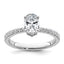Oval Lab-Grown Diamond Solitaire Engagement Ring in 14K White Gold (1 3/8 ct.), Size 7 - Sophia Jewelers