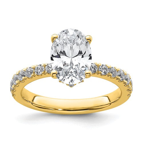 Oval Lab-Grown Diamond Solitaire Ring in 14K Yellow Gold (2 1/2 ct. tw.), Size 7 - Sophia Jewelers