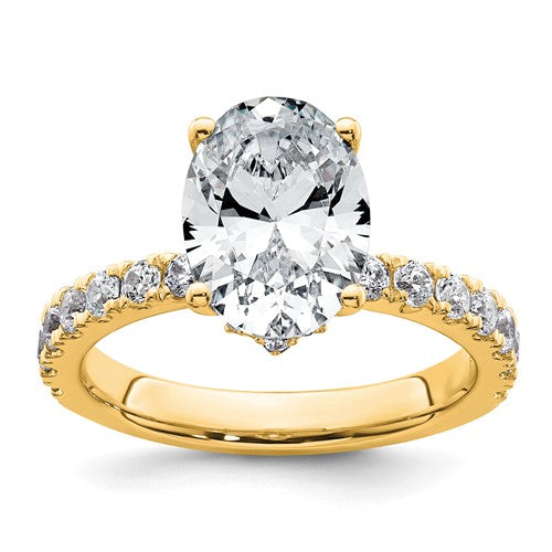 Oval Solitaire Engagement Ring in 14K Yellow Gold (3 1/5 ct. tw.), Size 7 - Sophia Jewelers