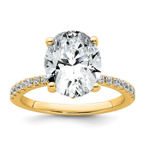 Oval Solitaire Engagement Ring in 14K Yellow Gold (3 1/4 ct.), Size 7 - Sophia Jewelers
