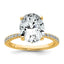Oval Solitaire Engagement Ring in 14K Yellow Gold (3 1/4 ct.), Size 7 - Sophia Jewelers