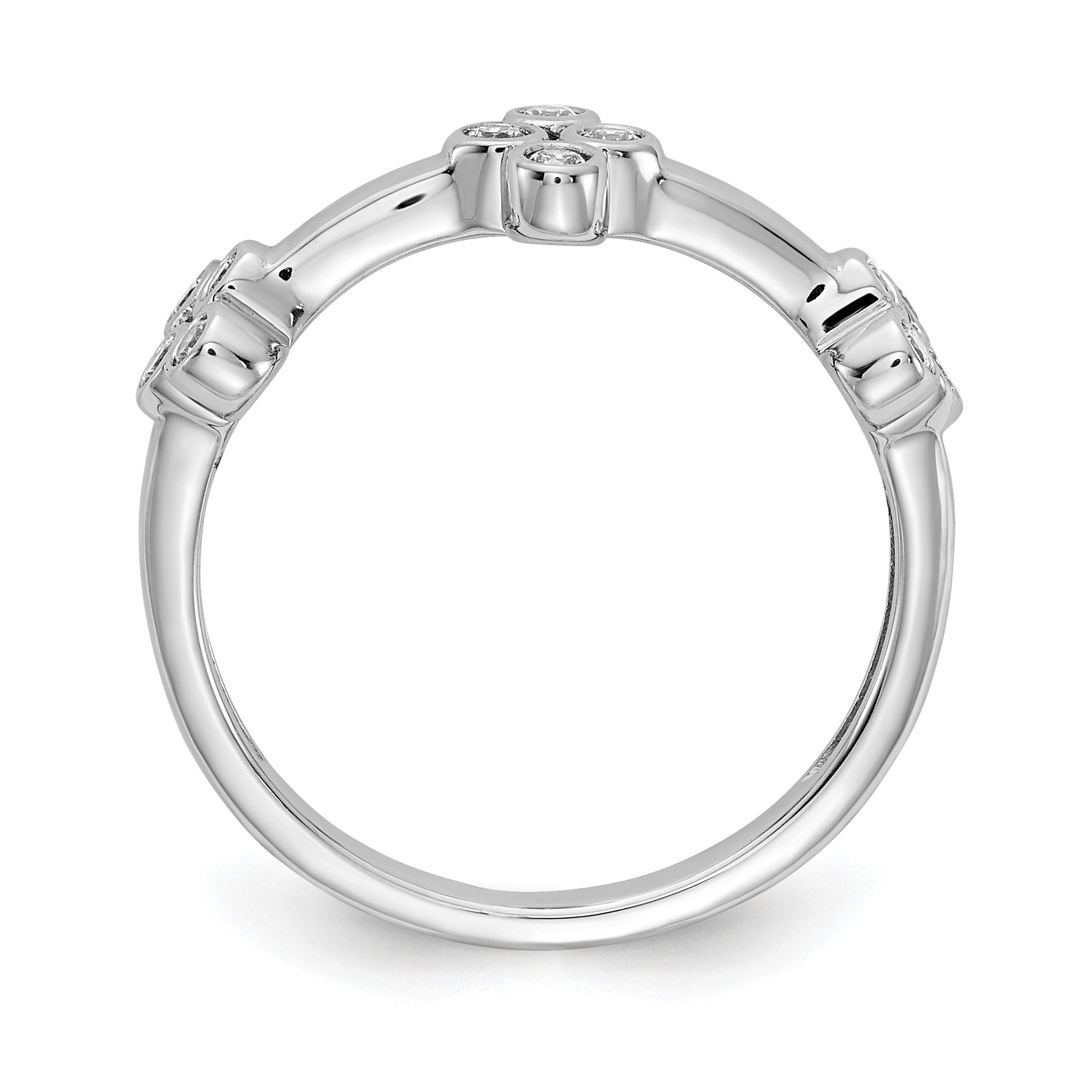 Lab-Grown Diamond Bloom Ring in 14K White Gold (1/5 ct. tw.), Size 7 Secondary image