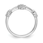 Lab-Grown Diamond Bloom Ring in 14K White Gold (1/5 ct. tw.), Size 7 - Sophia Jewelers