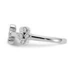 Lab-Grown Diamond Bloom Ring in 14K White Gold (1/5 ct. tw.), Size 7 - Sophia Jewelers
