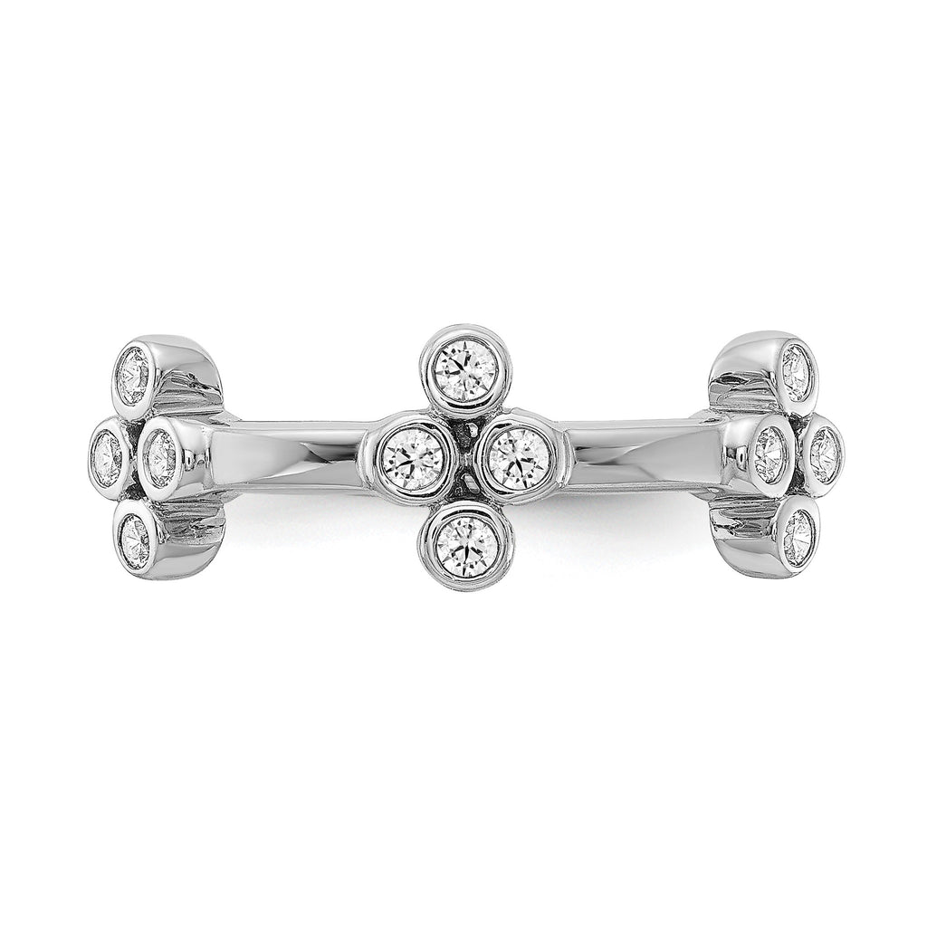 Lab-Grown Diamond Bloom Ring in 14K White Gold (1/5 ct. tw.), Size 7 - Sophia Jewelers