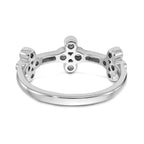 Lab-Grown Diamond Bloom Ring in 14K White Gold (1/5 ct. tw.), Size 7 - Sophia Jewelers