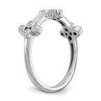 Lab-Grown Diamond Bloom Ring in 14K White Gold (1/5 ct. tw.), Size 7 - Sophia Jewelers