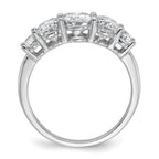 14k White Gold 3 1/2 carat Lab Grown Diamond VS+ F+ Complete Five Stone Band