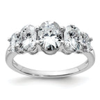 14k White Gold 3 1/2 carat Lab Grown Diamond VS+ F+ Complete Five Stone Band
