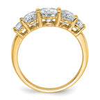 14k 3 1/2 carat Lab Grown Diamond VS+ F+ Complete Five Stone Band