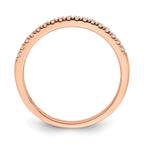 Pure Serenity 14k Rose Gold 1/6 carat Lab Grown Diamond VS/SI+ G+ Wedding Band