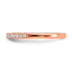 Pure Serenity 14k Rose Gold 1/6 carat Lab Grown Diamond VS/SI+ G+ Wedding Band