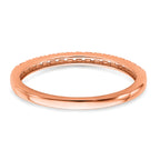Pure Serenity 14k Rose Gold 1/6 carat Lab Grown Diamond VS/SI+ G+ Wedding Band