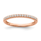Pure Serenity 14k Rose Gold 1/6 carat Lab Grown Diamond VS/SI+ G+ Wedding Band