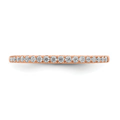 Pure Serenity 14k Rose Gold 1/6 carat Lab Grown Diamond VS/SI+ G+ Wedding Band