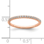 Pure Serenity 14k Rose Gold 1/6 carat Lab Grown Diamond VS/SI+ G+ Wedding Band