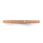 Pure Serenity 14k Rose Gold 1/15 carat Lab Grown Diamond VS/SI+ G+ Wedding Band