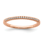 Pure Serenity 14k Rose Gold 1/15 carat Lab Grown Diamond VS/SI+ G+ Wedding Band