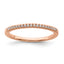 Pure Serenity 14k Rose Gold 1/15 carat Lab Grown Diamond VS/SI+ G+ Wedding Band