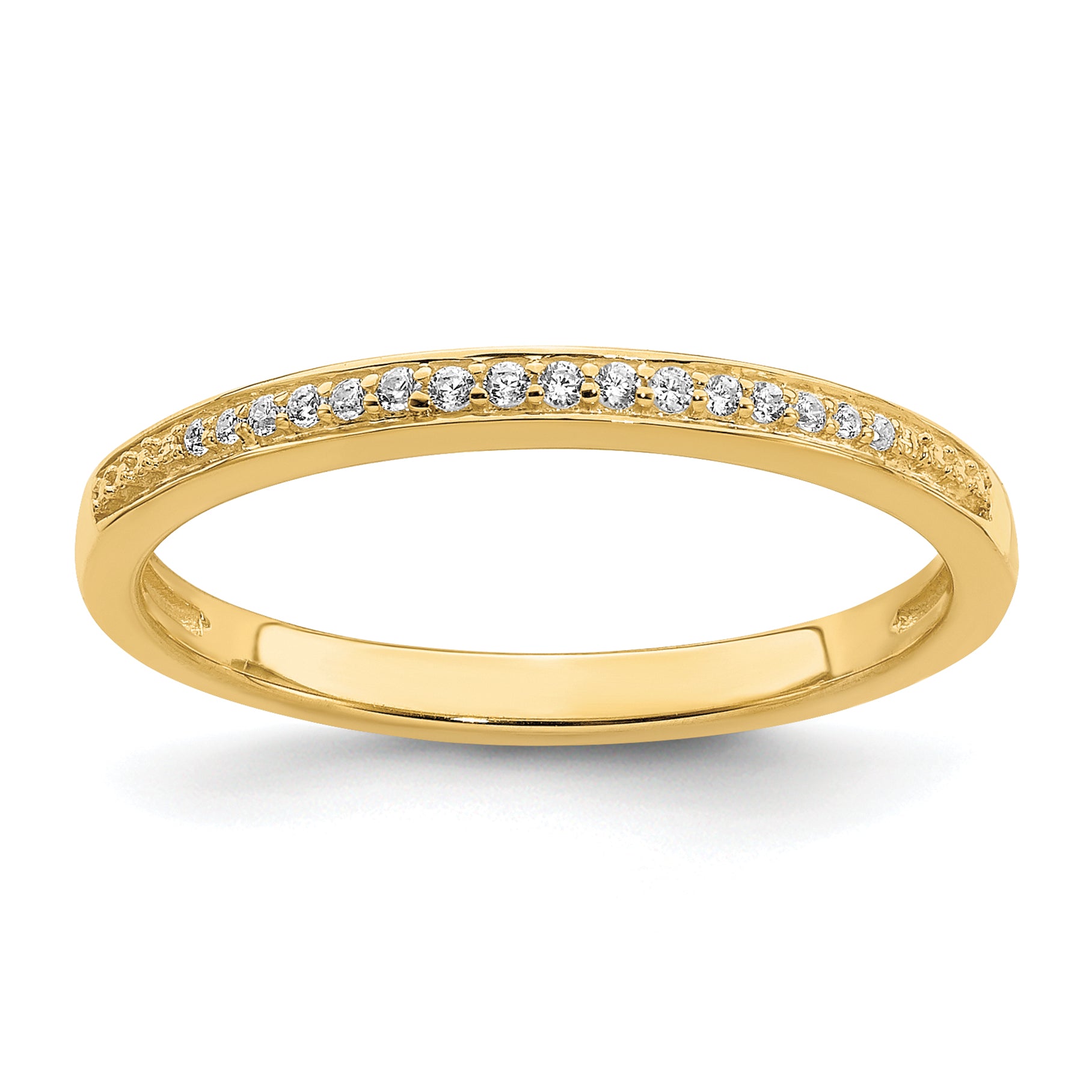 10k 1/15 carat Lab Grown Diamond VS/SI+ G+ Complete Wedding Band Main image