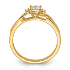 10k 1/6 carat Lab Grown Diamond VS/SI+ G+ Complete Cluster Engagement Ring