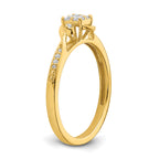 10k 1/6 carat Lab Grown Diamond VS/SI+ G+ Complete Cluster Engagement Ring