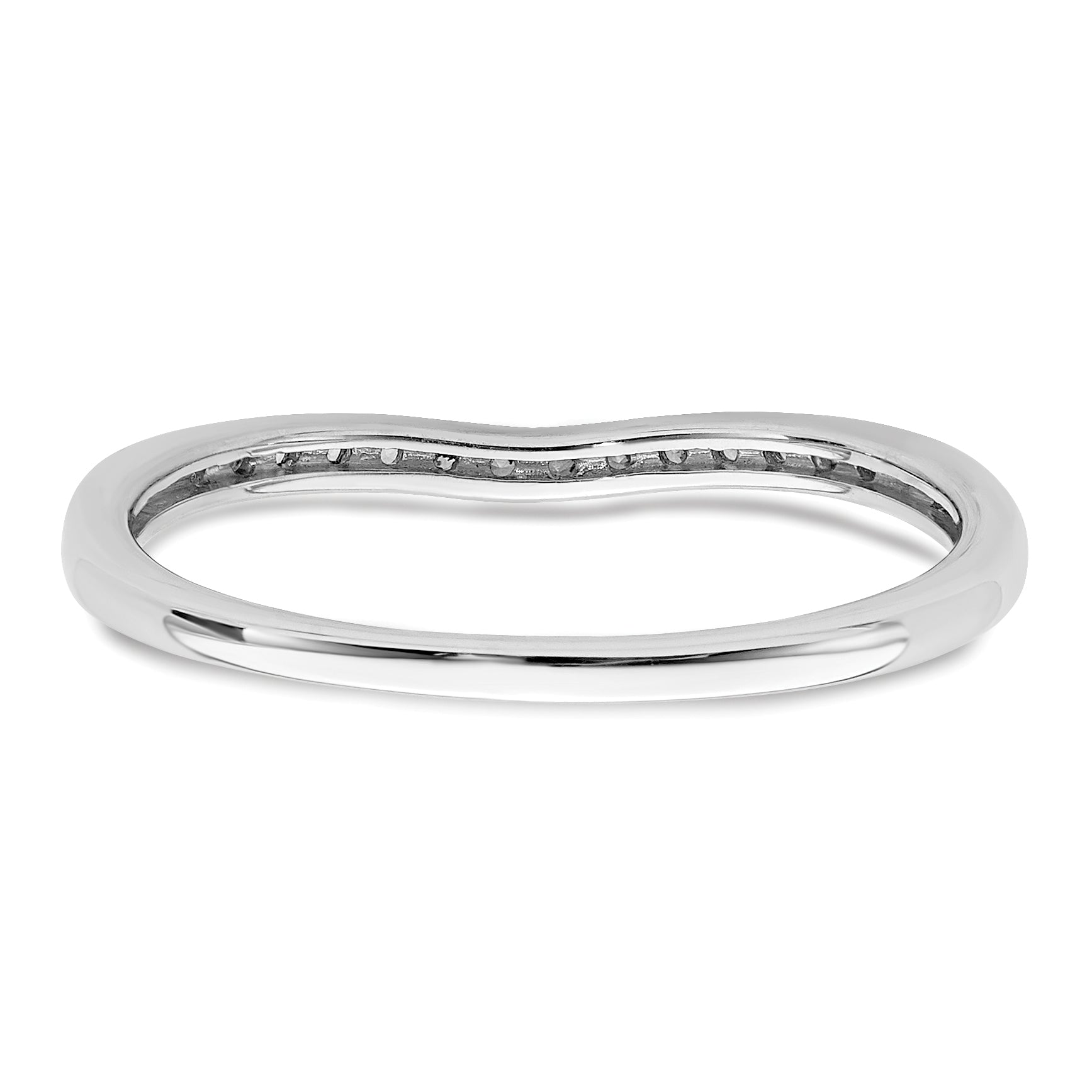 10k White Gold 1/10 carat Lab Grown Diamond VS/SI+ G+ Complete Wedding Band